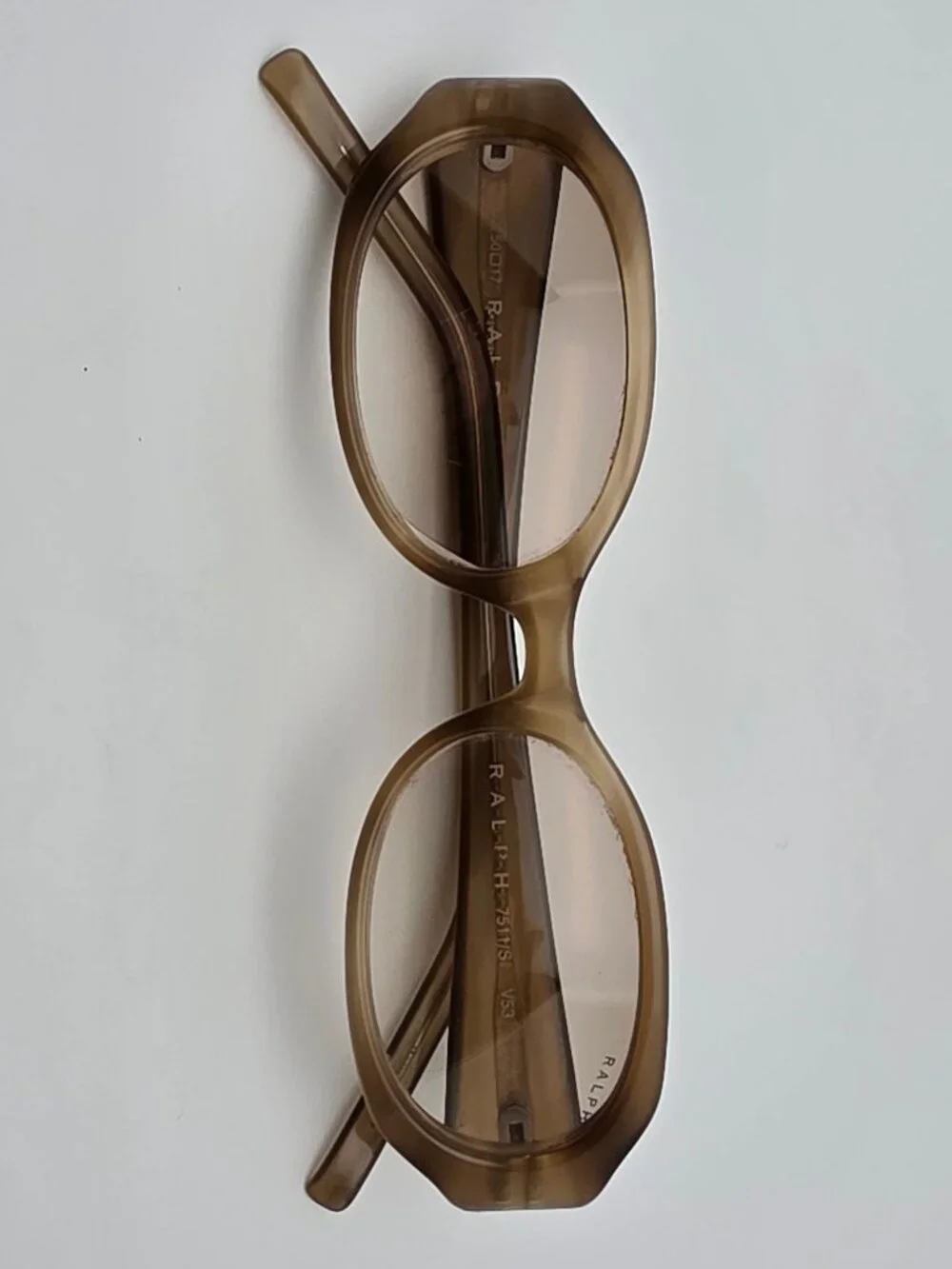 Ralph Lauren 7511 Brown Stripe Frame Light Brown Gradient Lens Sunglasses w Case